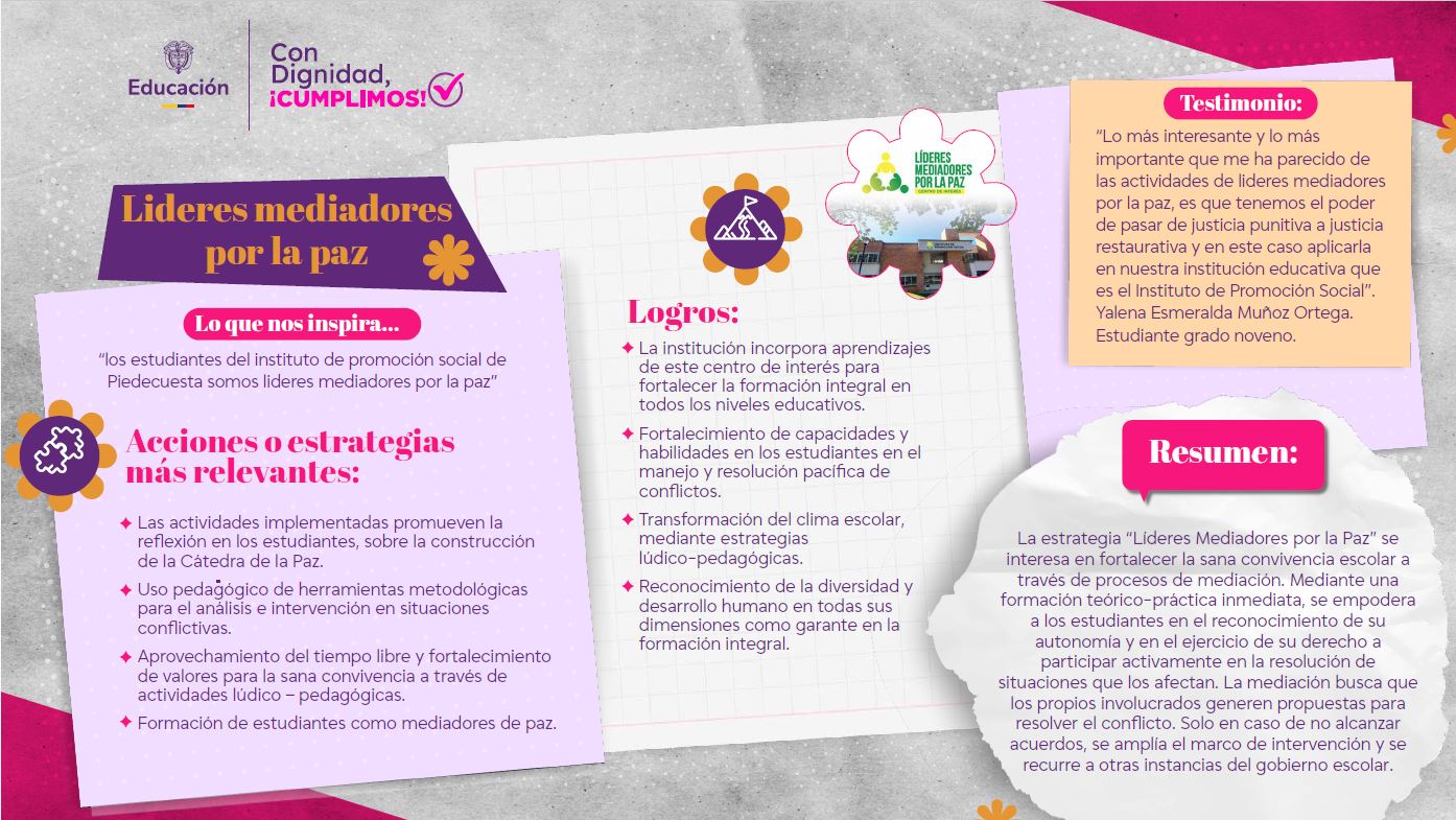 Líderes mediadores por la paz 