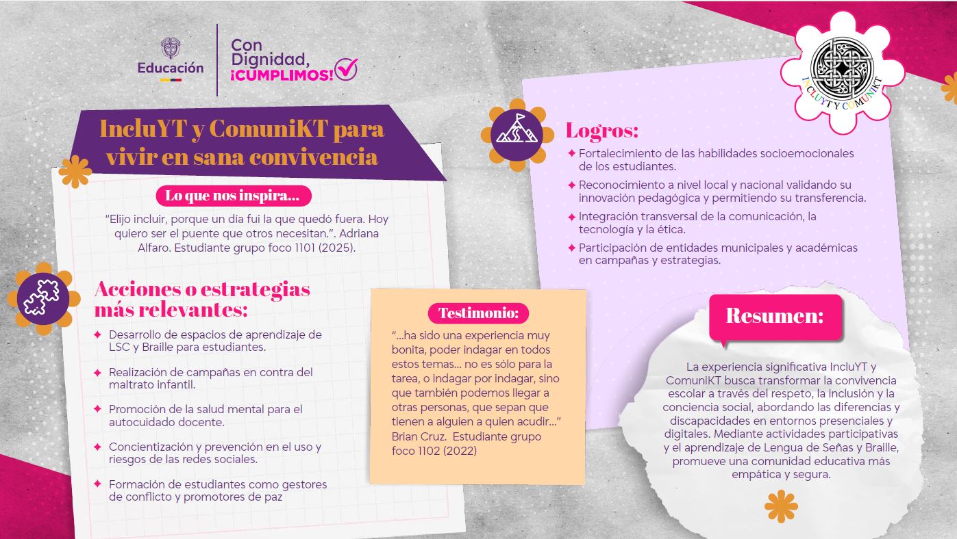 IncluYT y ComuniKT para vivir en sana convivencia
