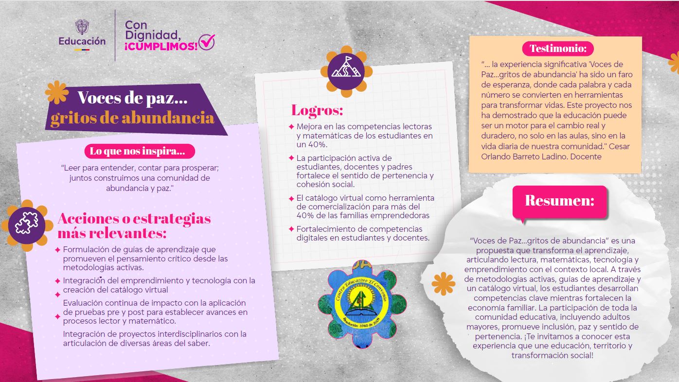 Voces de paz…gritos de abundancia 