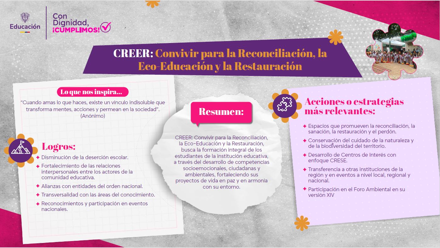 CREER: Convivir para la Reconciliación, la Eco-Educación y la Restauración 