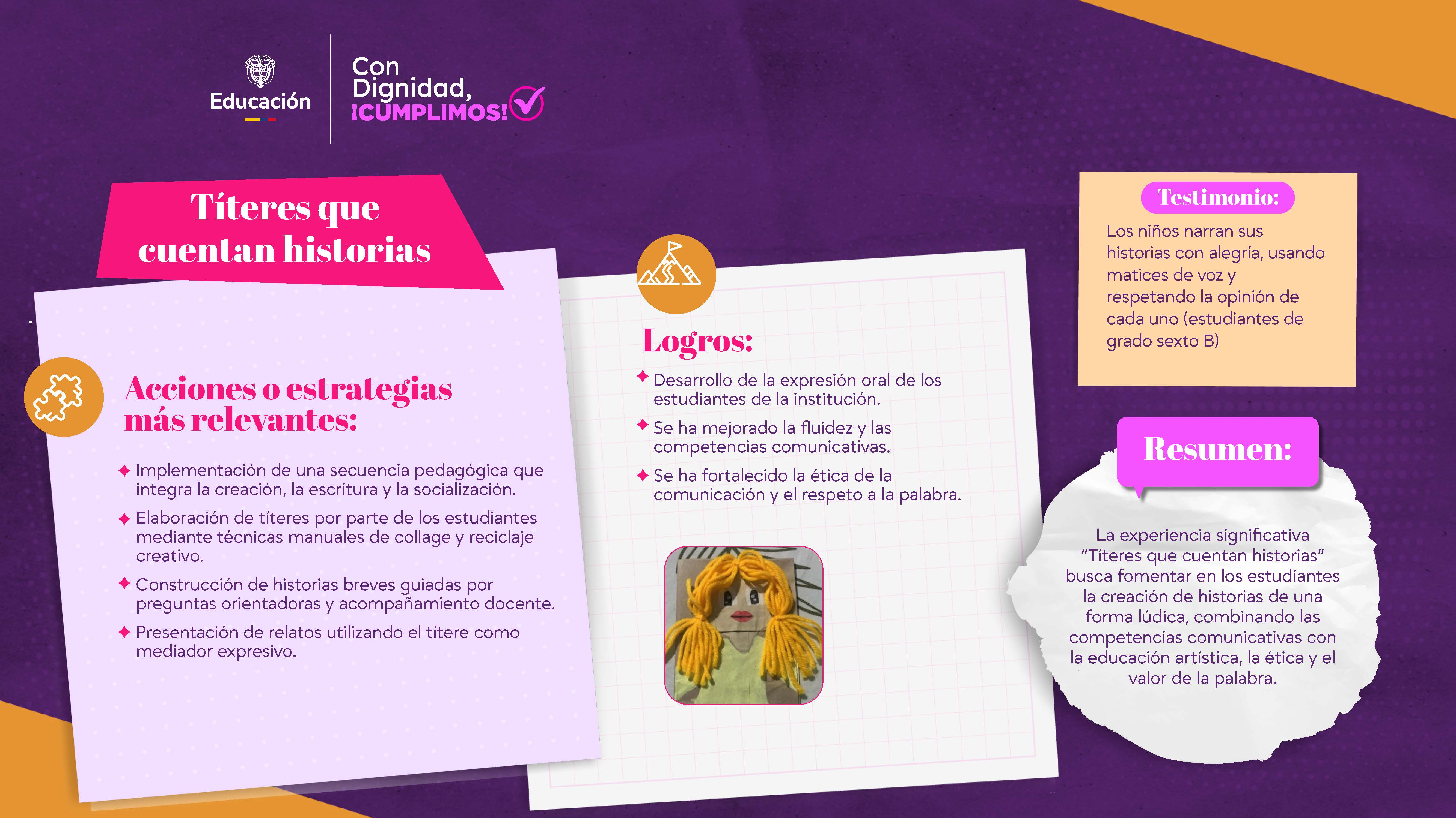 Títeres que cuentan historias