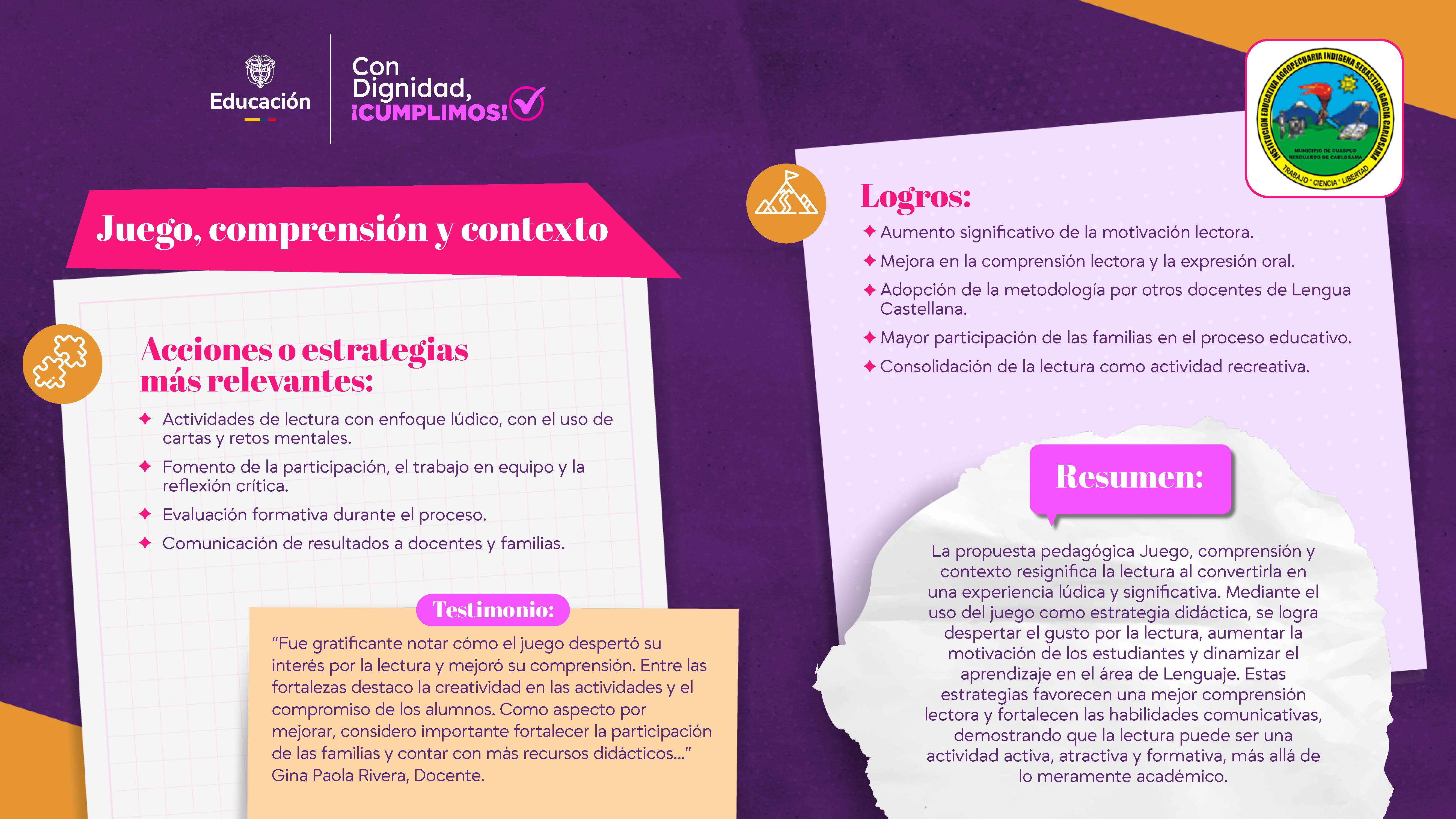 Juego, comprensión y contexto