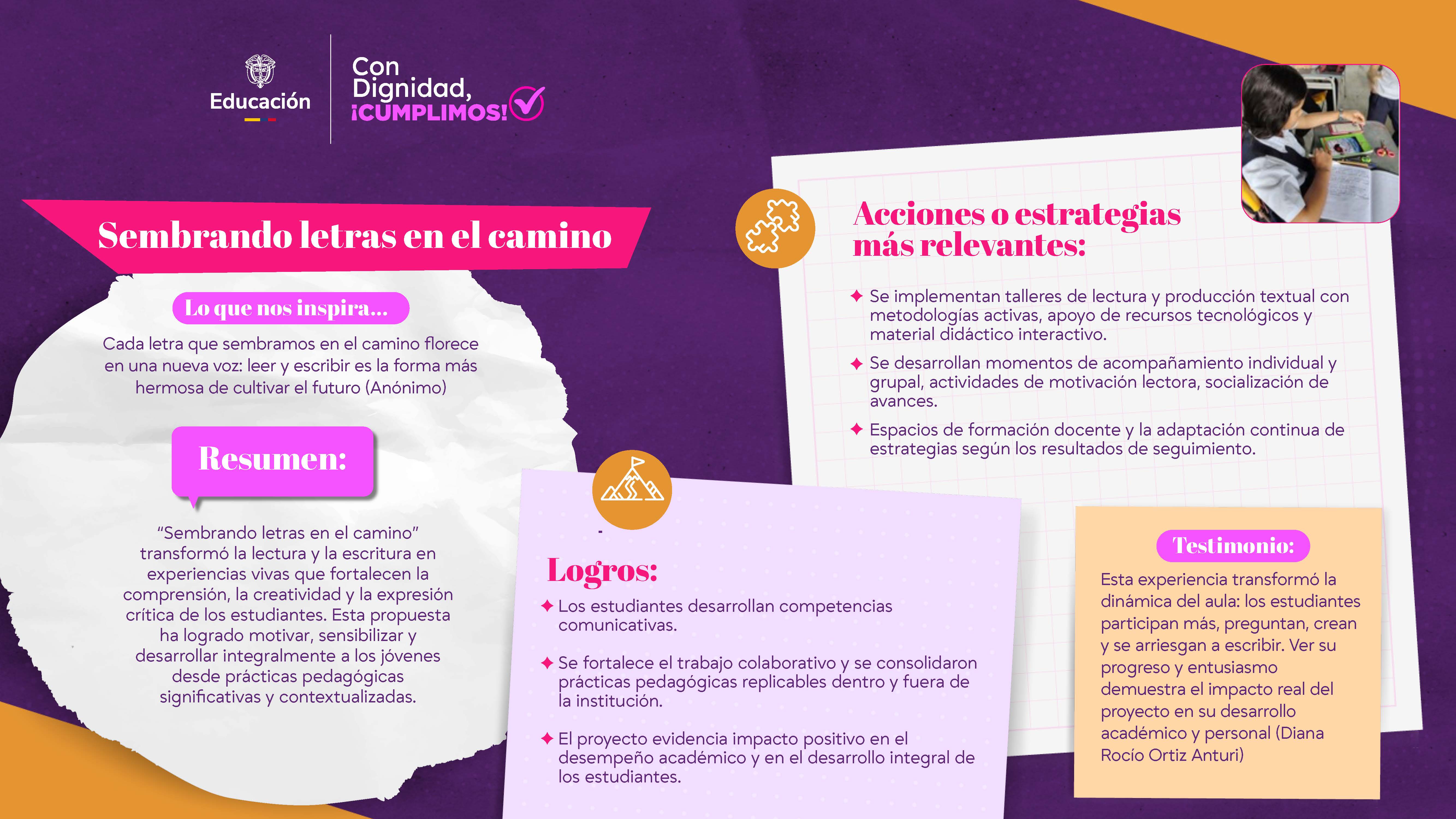 Sembrando letras en el camino
