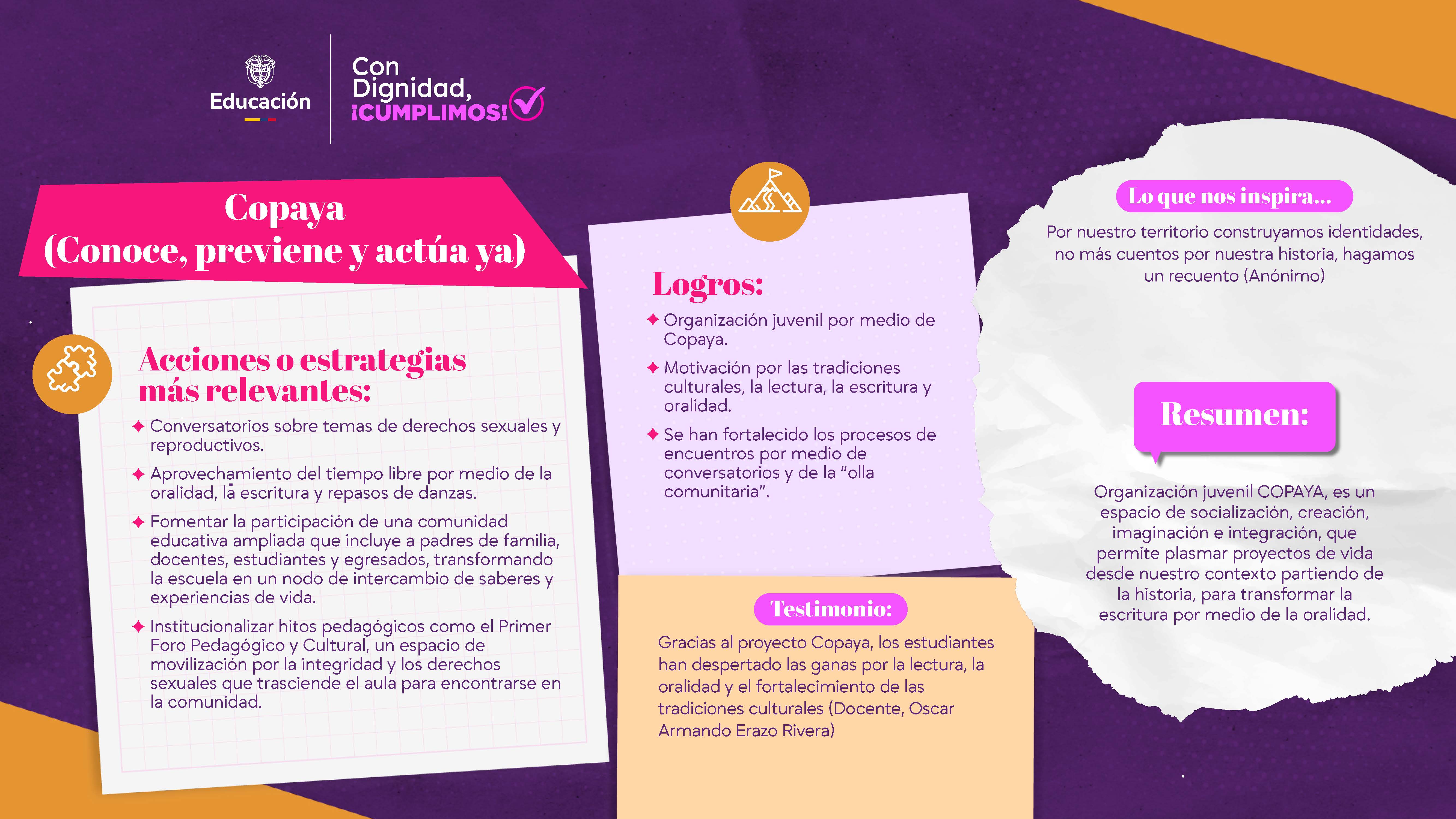 Copaya (Conoce, previene y actúa ya)