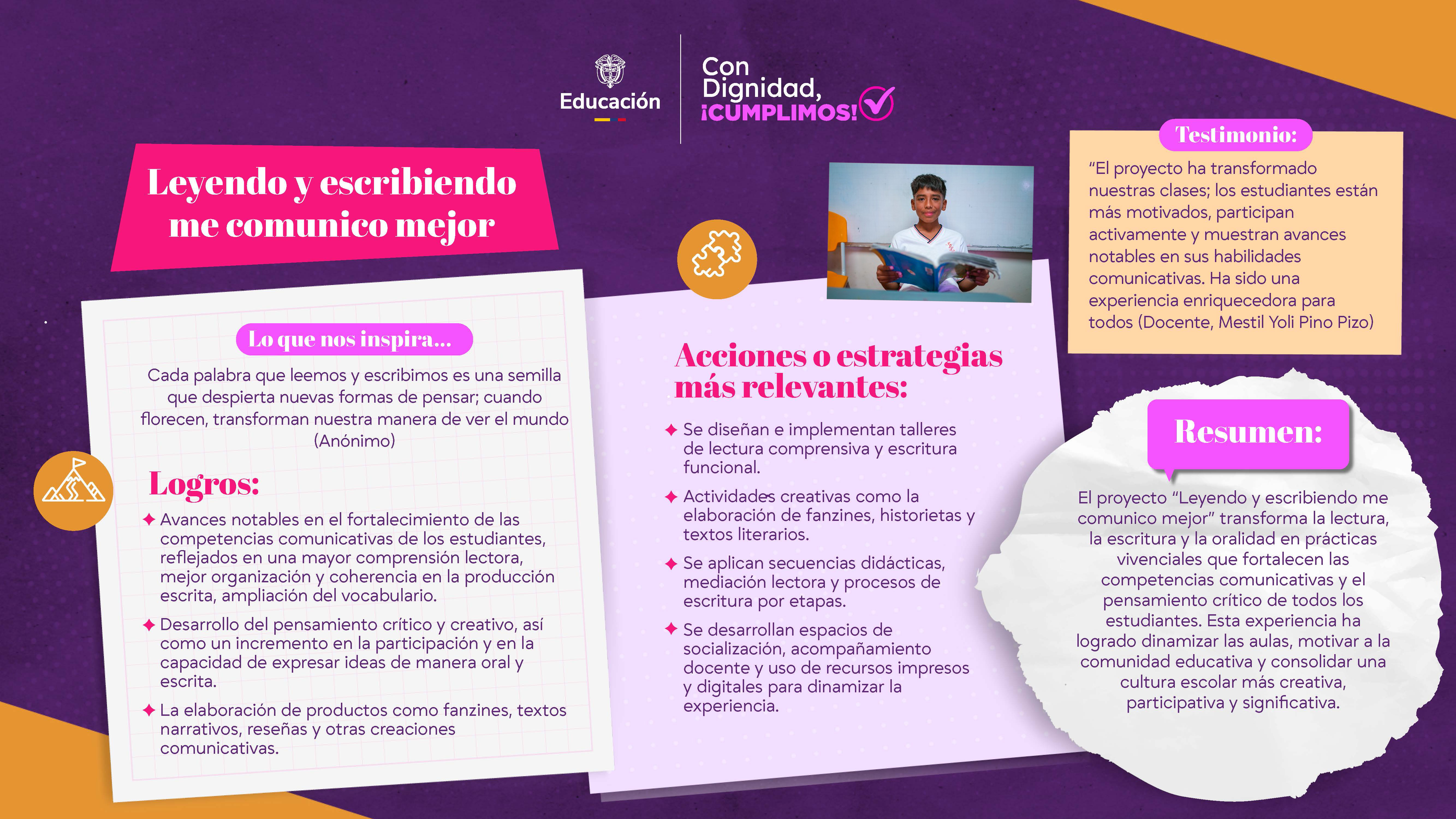 Leyendo y escribiendo me comunico mejor