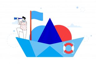 Ilustración de un capitán de un barco