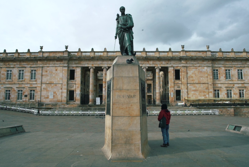 Escultura de Simón Bolívar en Bogotá.