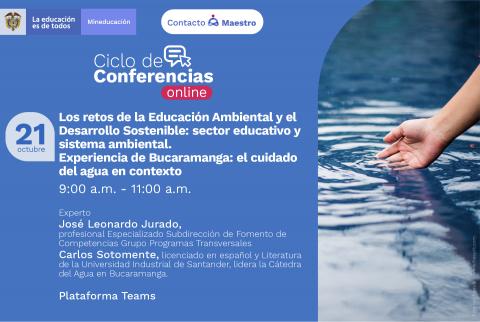 Ecard invitación webinar educación ambiental 21 de octubre