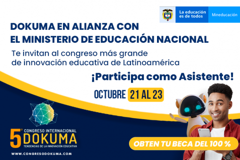 Ecard 5to Congreso Dokuma. Becas Ministerio de Educación Nacional