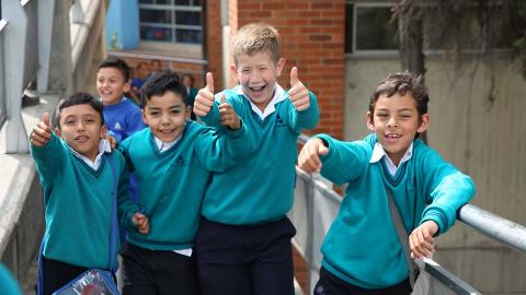 Foto cortesía, niños estudiantes colegios Alianza Educativa