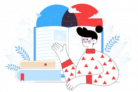 Ilustración de recurso textual