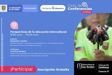 Ecard invitación webinar Perspectivas de la educación intercultural