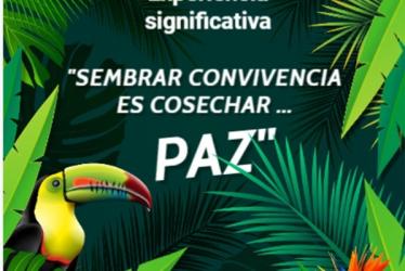 Sembrar convivencia, es cosechar paz 